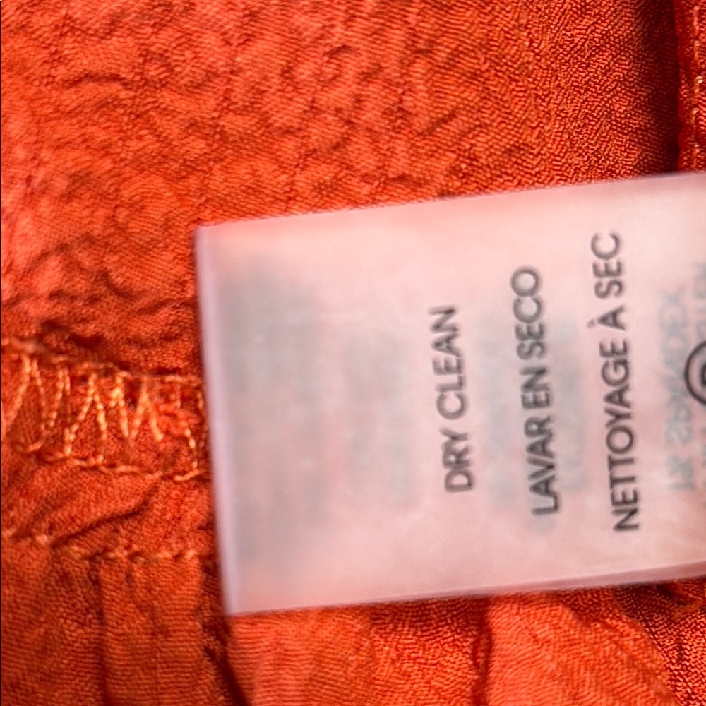 NWOT Calvin Klein Collection Orange Ruched Ruffled Mini Dress - Picture 12 of 14